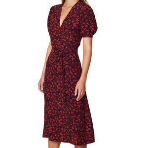 Sumaia Wrap Midi Dress Uma Floral Print